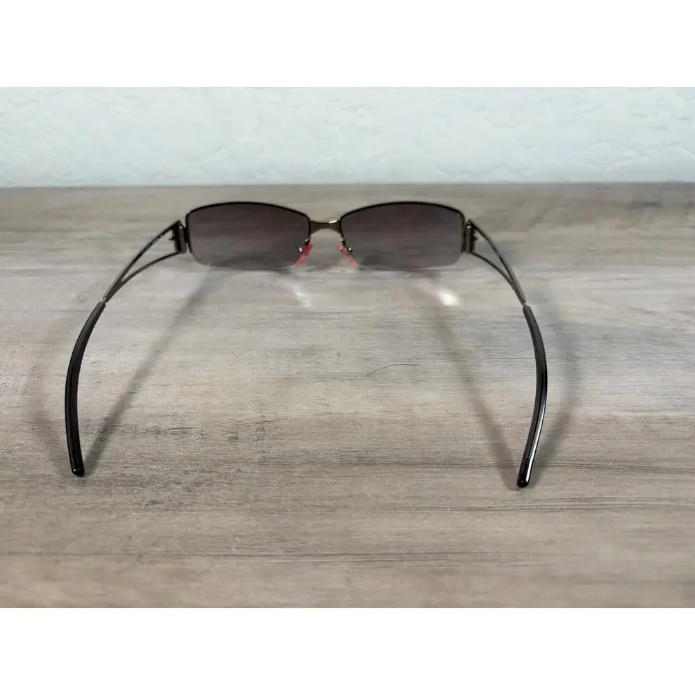 Fendi Gunmetal Semi-Rimless‎ Women's Sunglasses 383- Made in Italy- 58mm- EUC